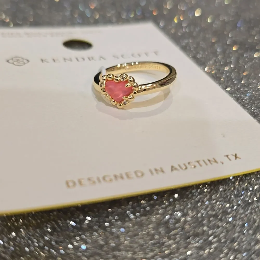 Kendra‎ Scott Anna Band Heart Ring- Tiger's Eye